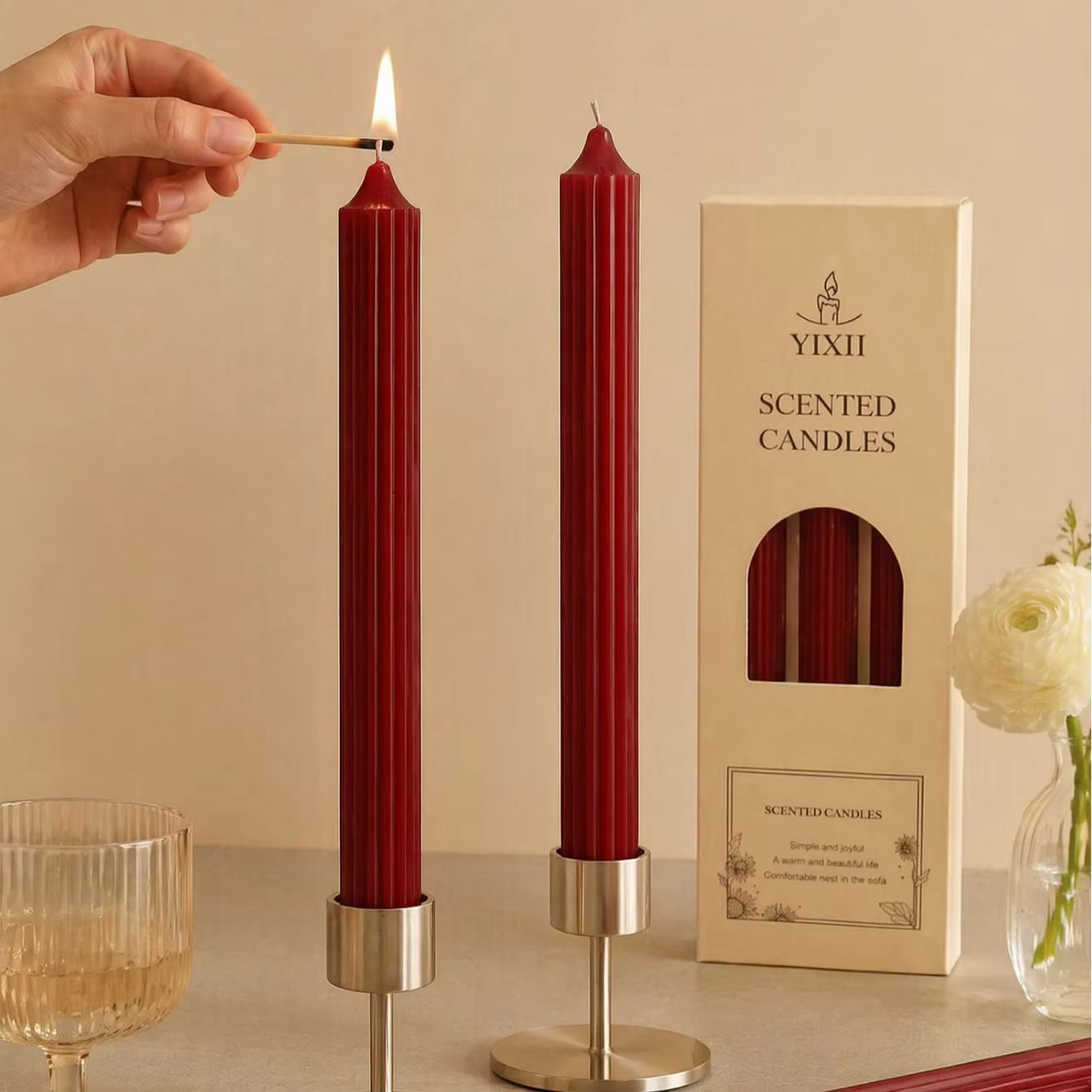 Набор из 4 ароматических свече – обзор и цена Home Fragrance Red Wine